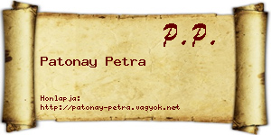 Patonay Petra névjegykártya